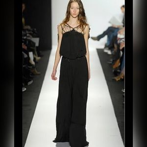 BCBG RUNWAY jersey knit lavish neck chains dress y2k iconic nwt